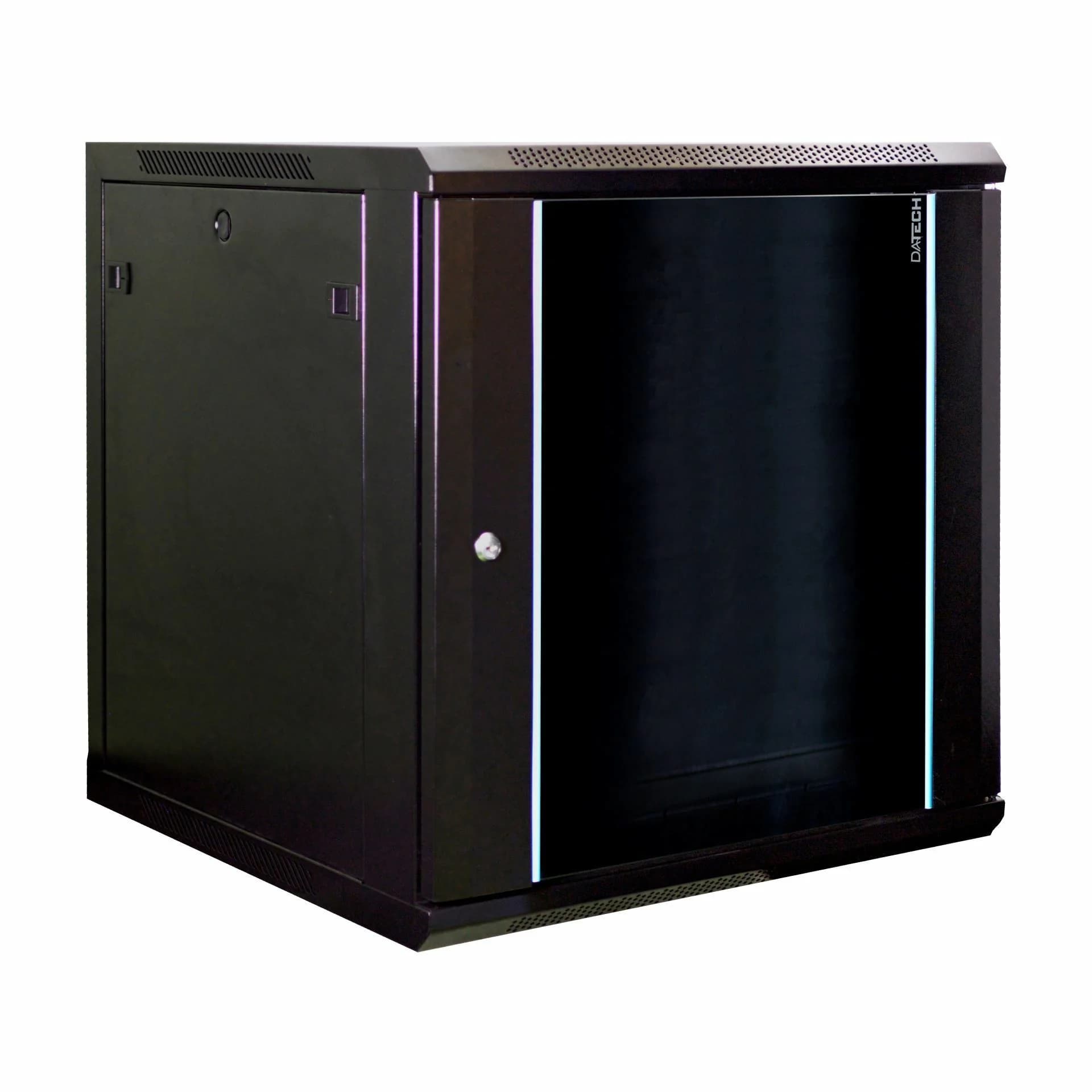 Datech DATECH zidni kabinet 12U 635 600x450 črn + polica DP.6412.9001 Zidni