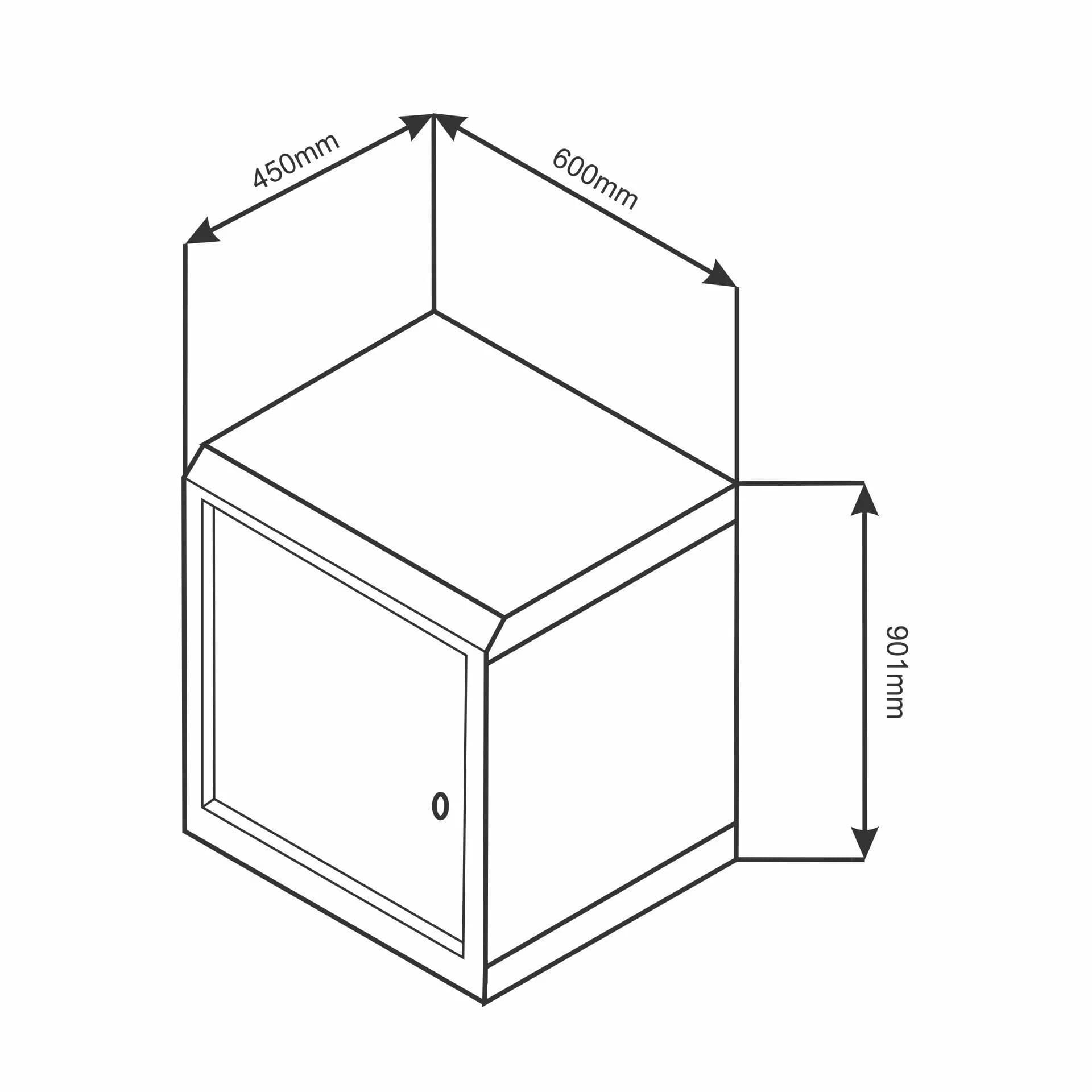 Datech DATECH zidni kabinet 18U 901 600x450 siv + polica DP.6418.9000 Zidni