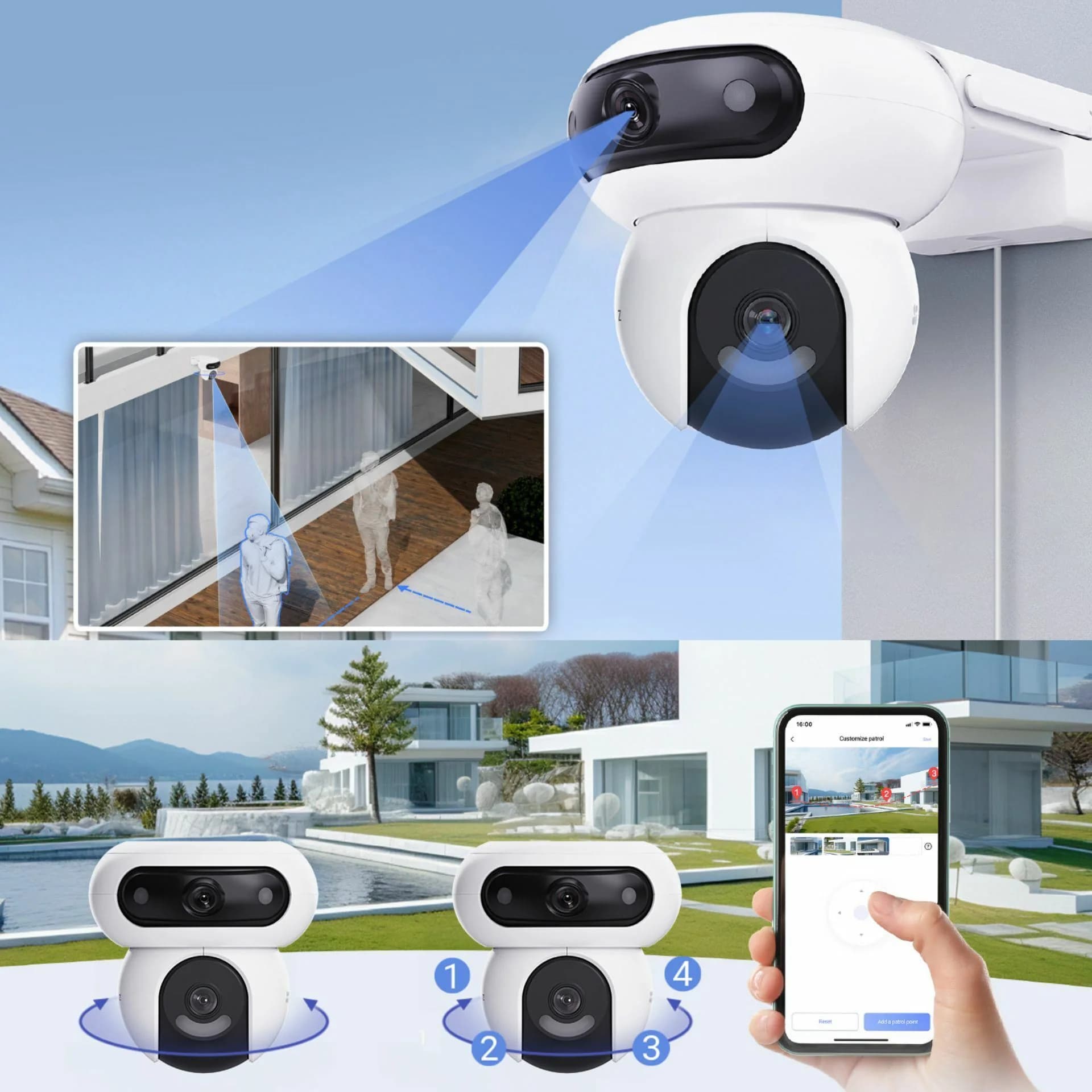 EZVIZ EZVIZ kamera 4.0MP brezžična PT Dual H90 zunanja Kamere