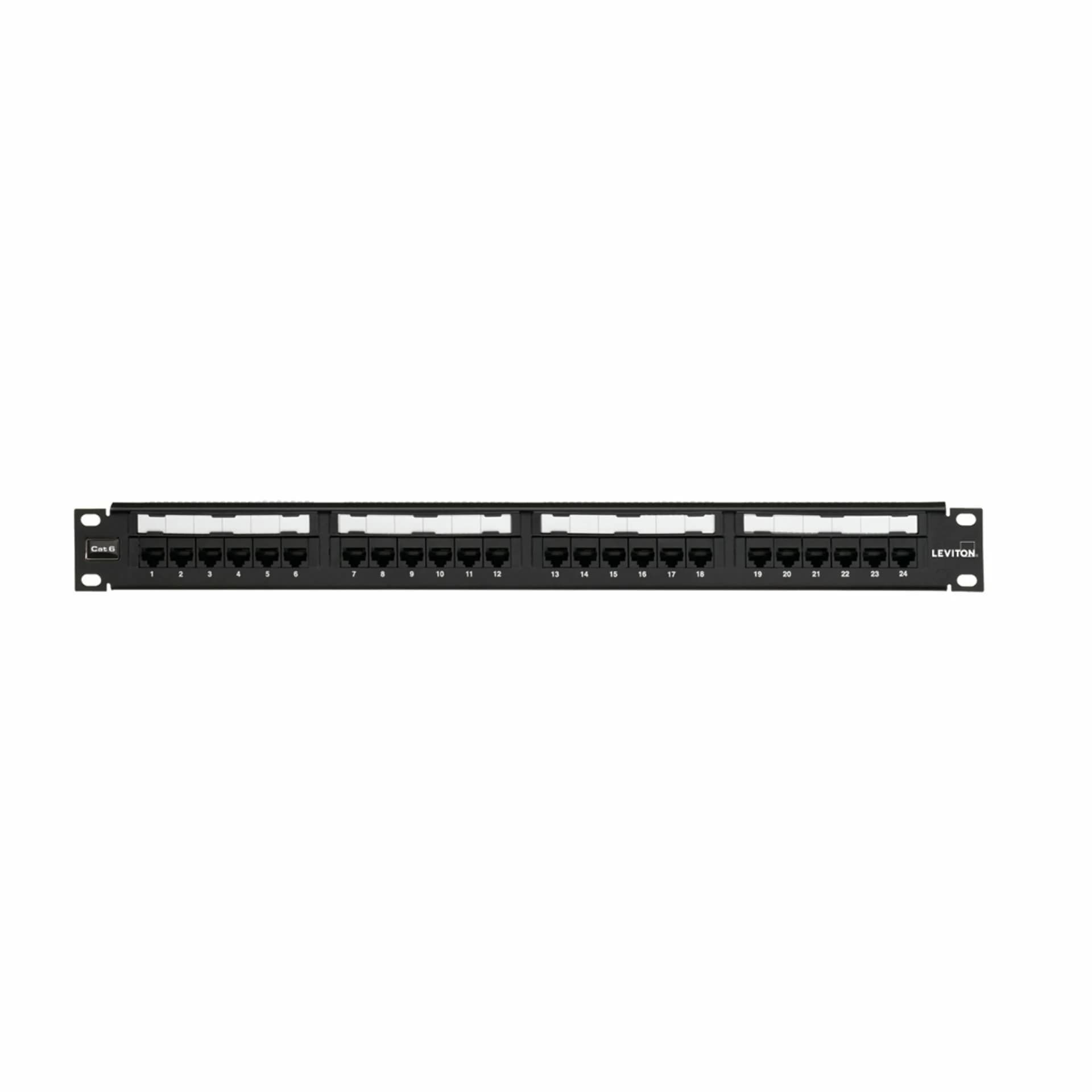 Leviton panel CAT.6+ UTP 24-port flat + nosilec kablov 69586-B24