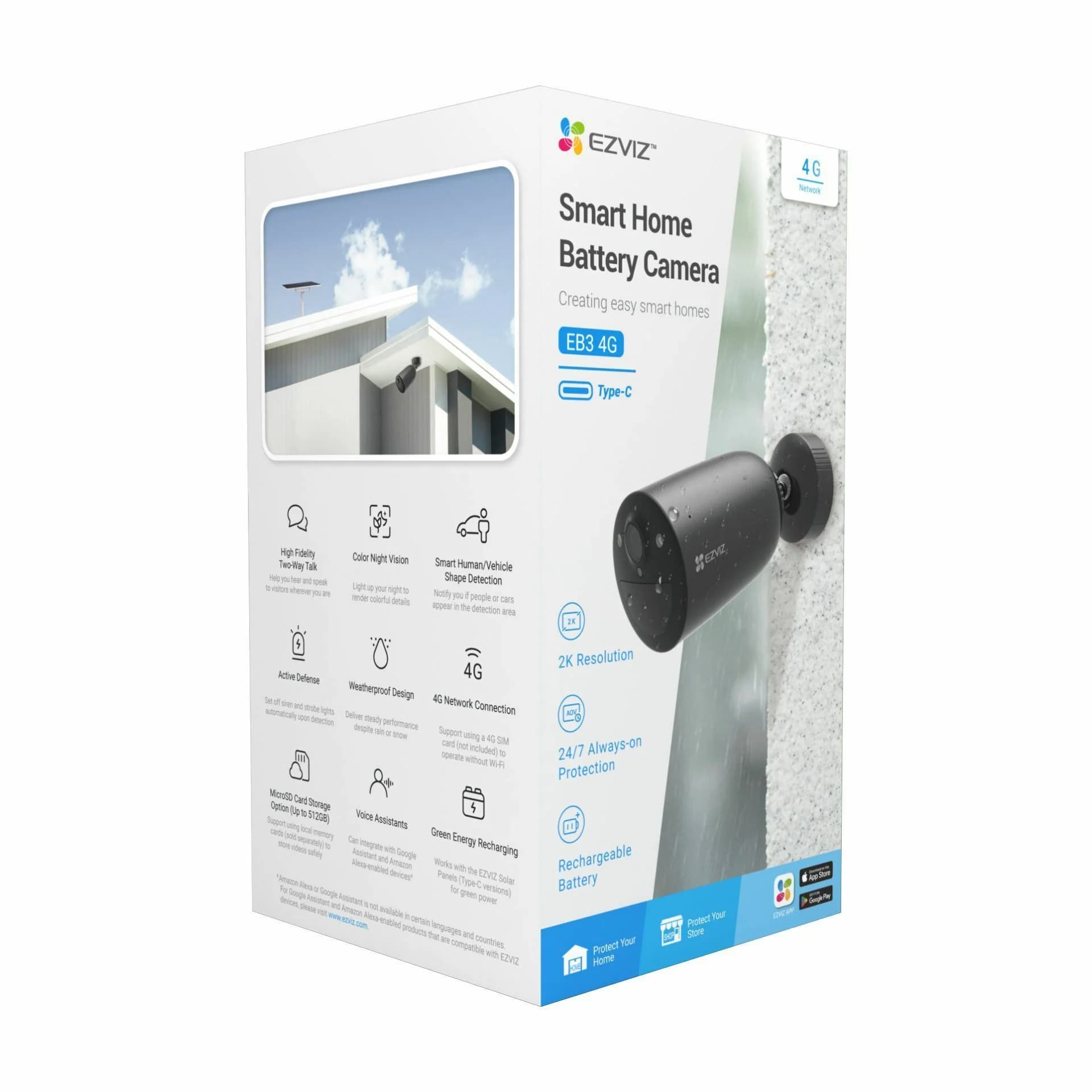 EZVIZ EZVIZ kamera 3.0MP brezžična LTE EB3 4G zunanja vgrajen akumulator Kamere