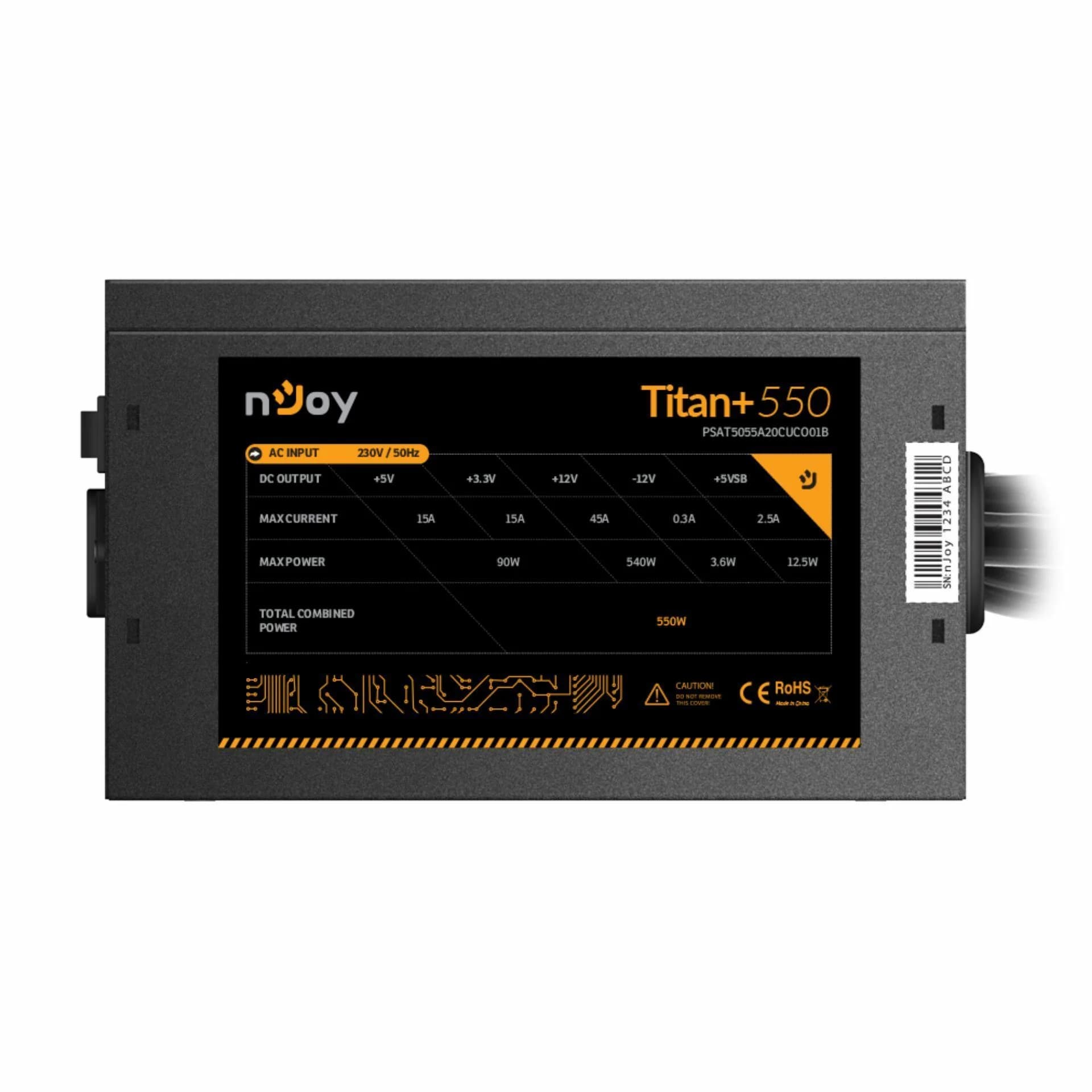 nJoy nJoy napajalnik ATX  550W PSU Titan+ 550 Napajalniki