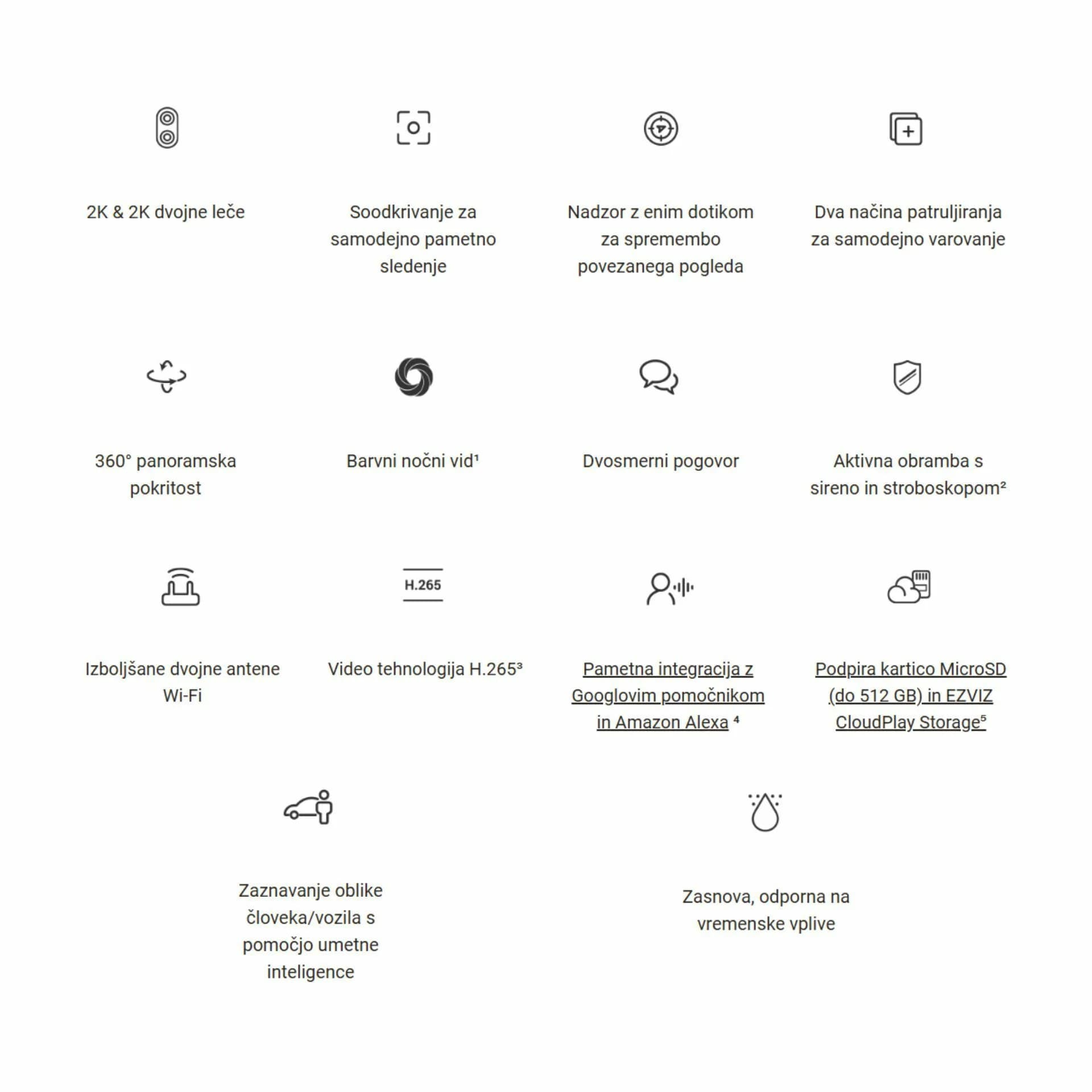 EZVIZ EZVIZ kamera 3.0MP brezžična PT H9c Dual zunanja 3MP Kamere