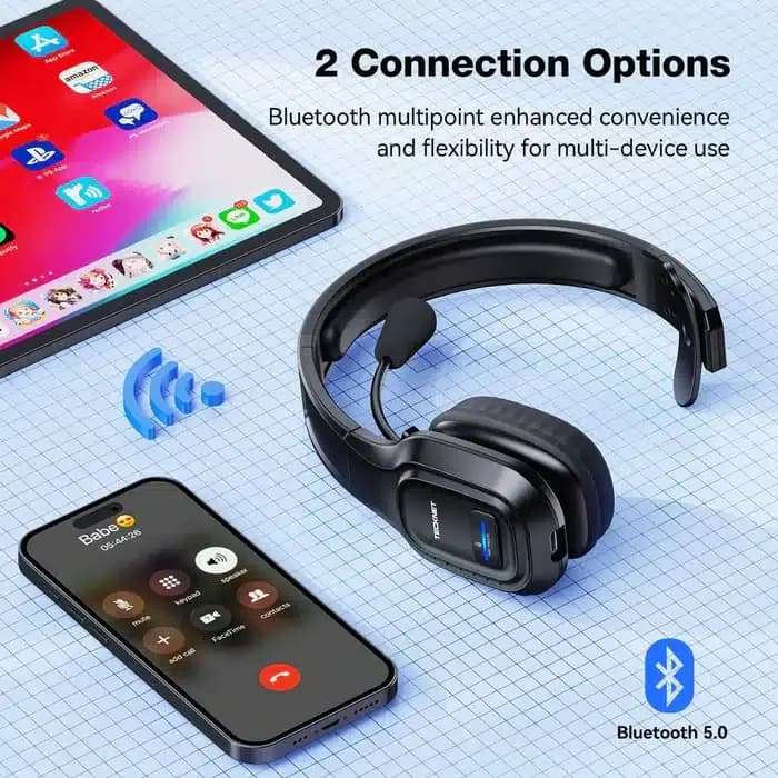 TECKNET bluetooth slušalke z mikrofonom – brezžična komunikacija kjerkoli - slika 7