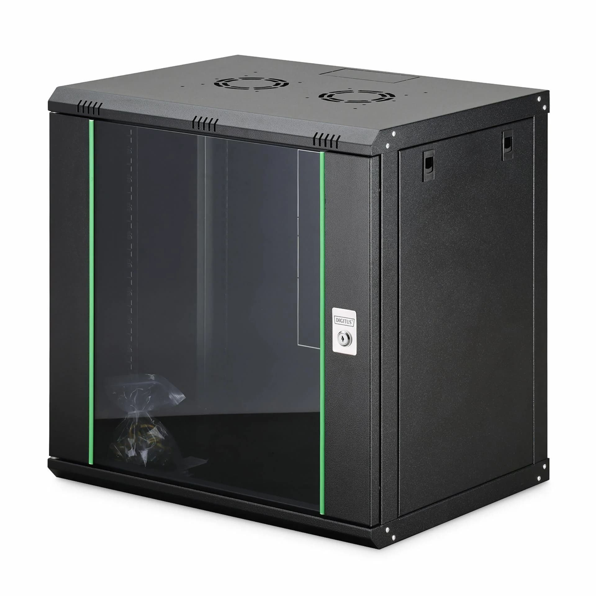 Digitus zidni kabinet 12U 638 600x450 črn sestavljen DN-19 12-U-EC-SW