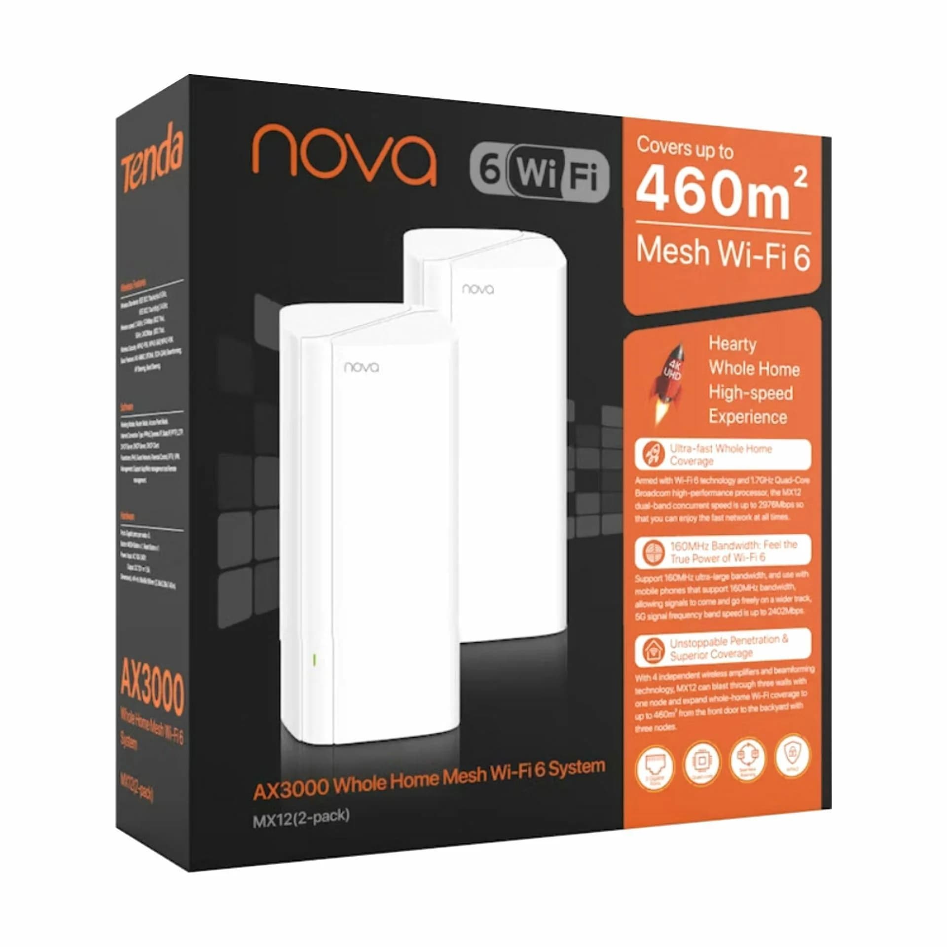 Tenda Tenda usmerjevalnik MESH AX 3000Mb set- 2 kos MX12 Usmerjevalniki