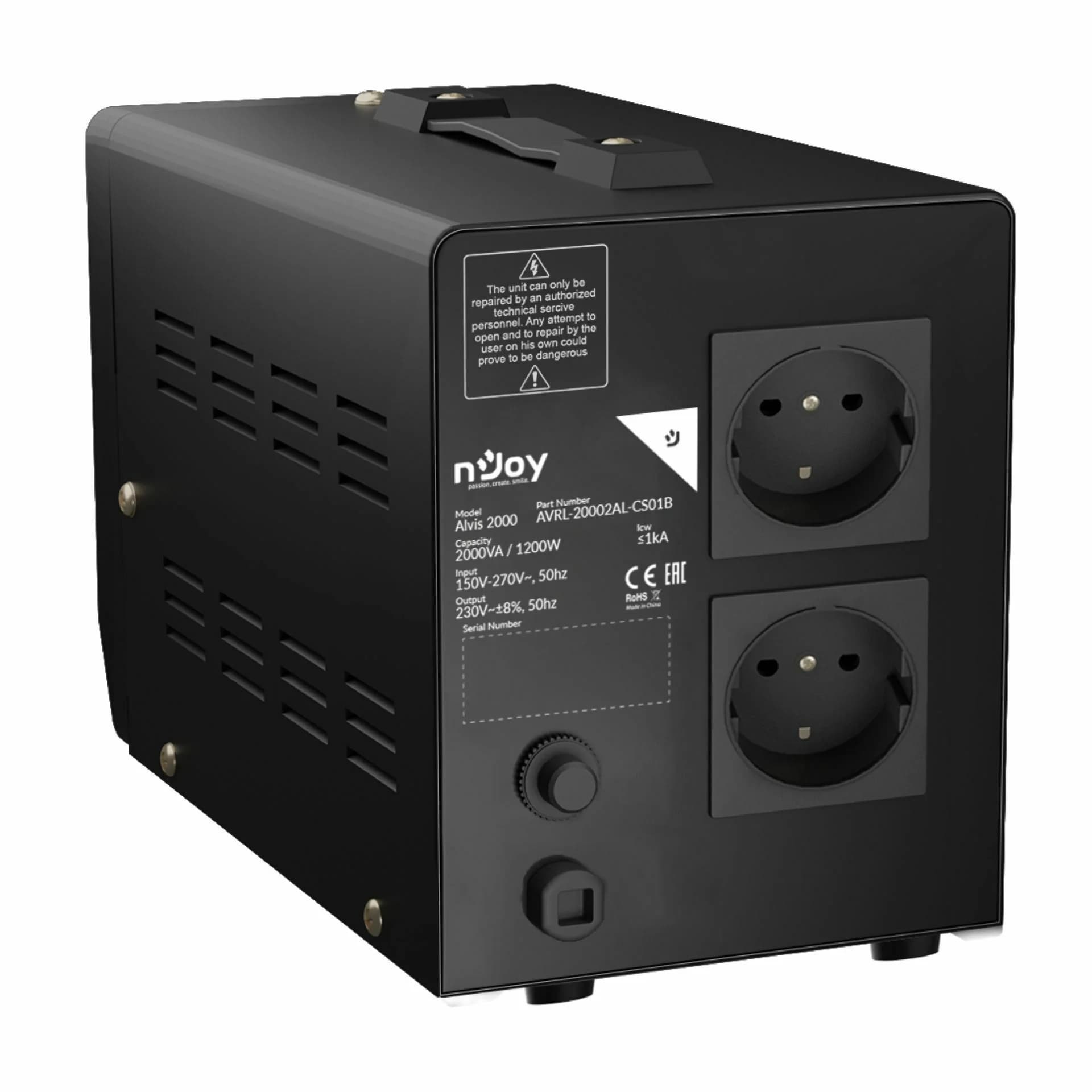 nJoy nJoy regulator in stabilizator 230V napetosti 2000VA Alvis 2000 Brezprekinitveno napajanje (UPS)