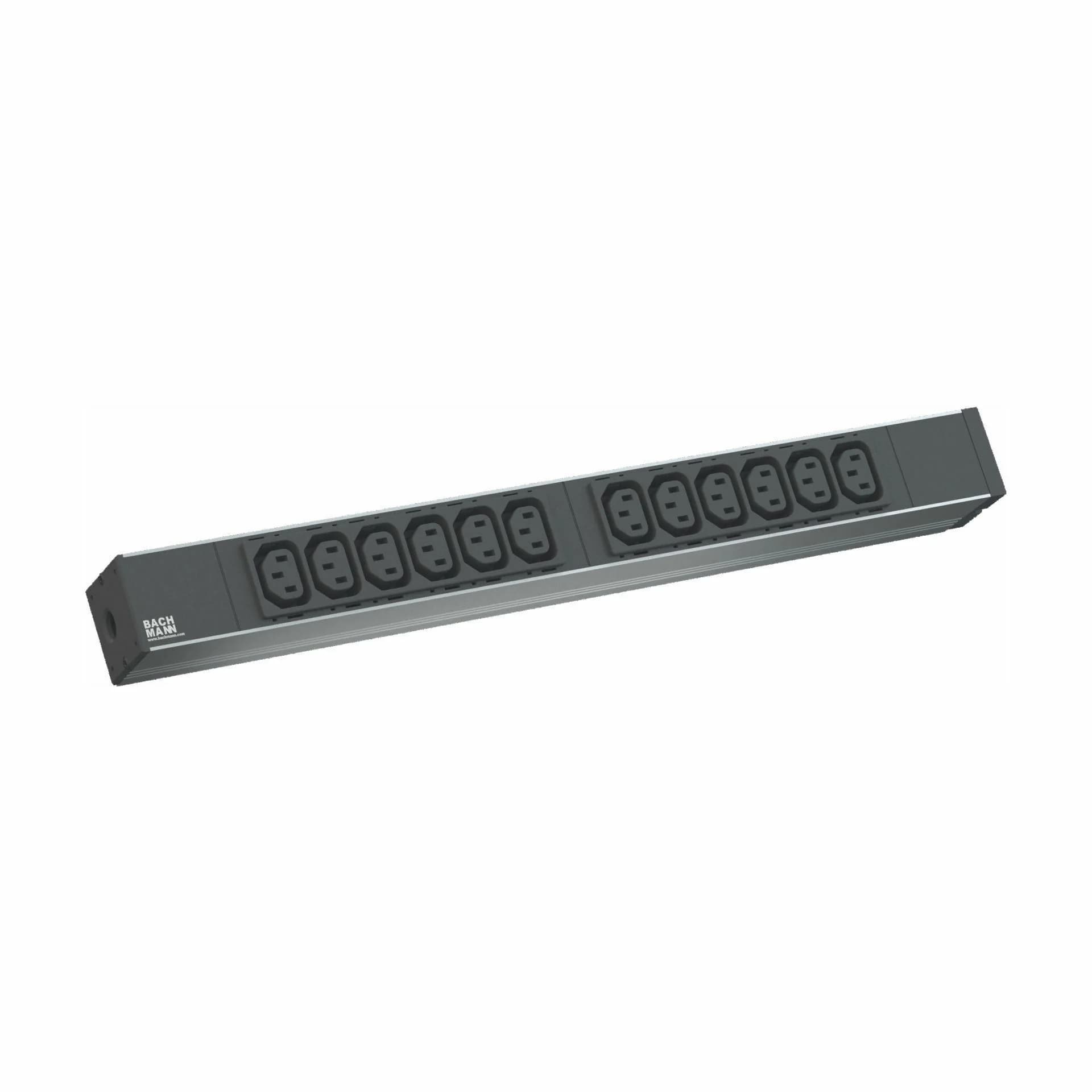 Bachmann razdelilec rack 12xEuro C13 ALU črno/siv 333.616