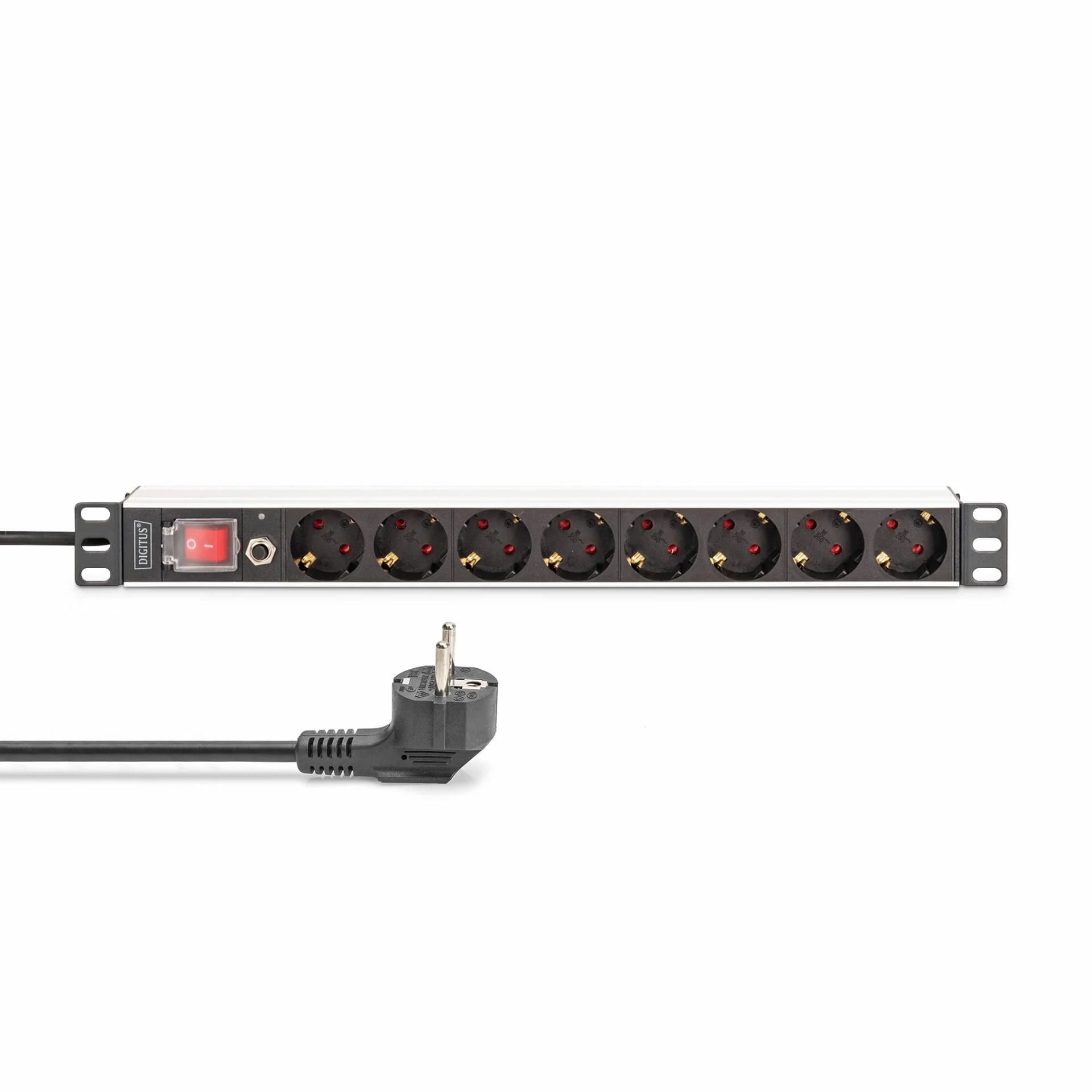 Digitus Digitus razdelilec rack 8x220V ALU prenapetostna zaščita + stikalo DN-95436 Razdelilci 220V