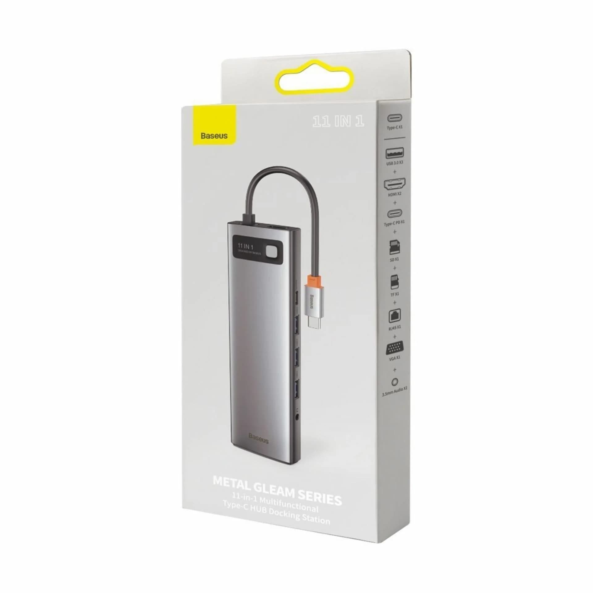 Baseus Baseus priklopna postaja USB 3.0 TipC 11v1 siva CAHUB-CT0G Priklopne postaje