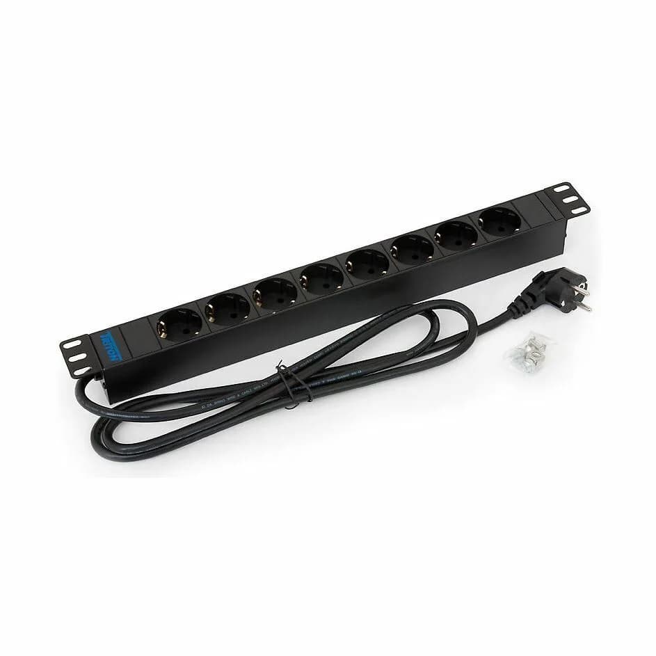 Triton razdelilec rack 8x230V ALU črn