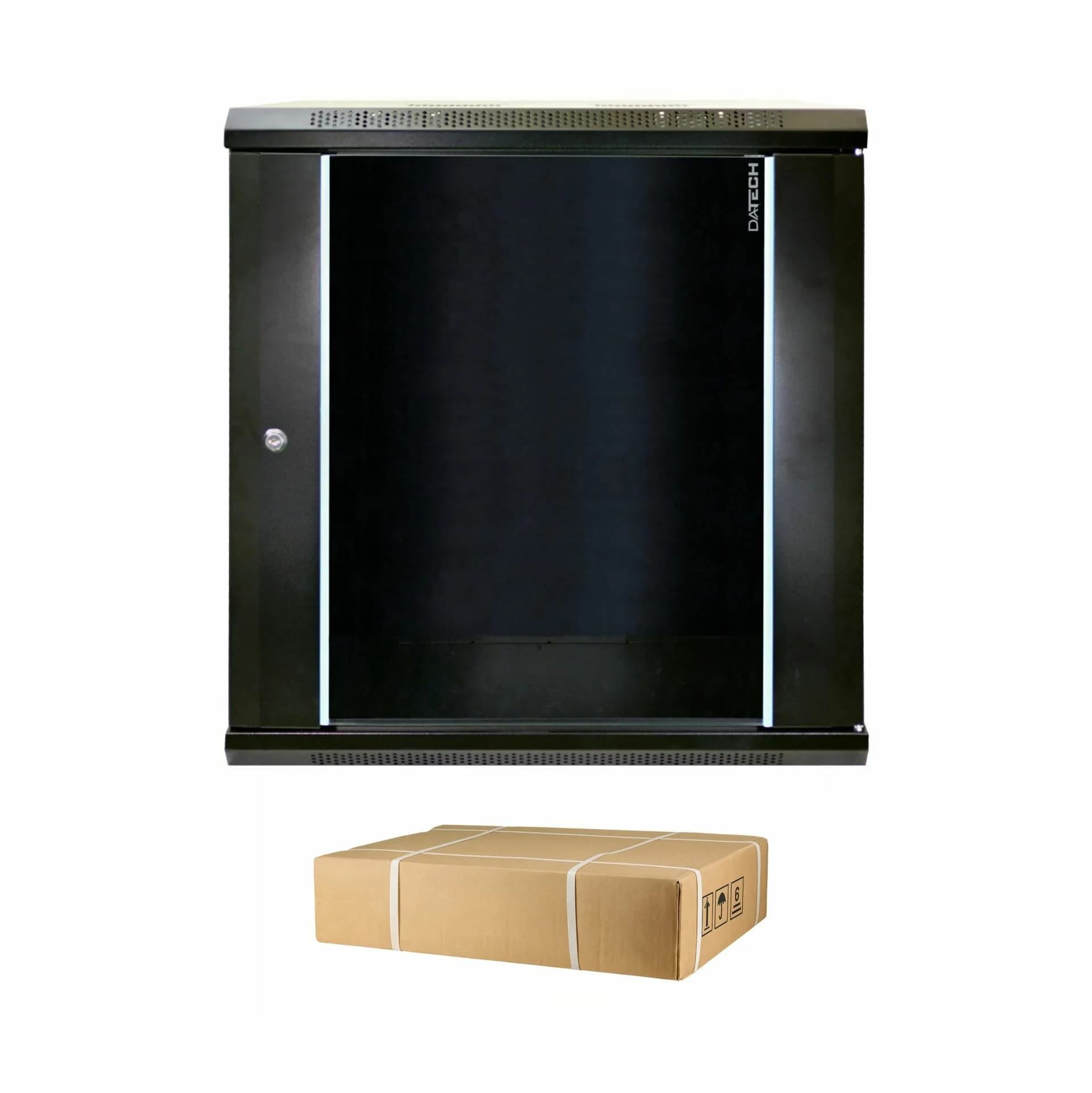 DATECH zidni kabinet 18U 901 600x450 črn + polica DP.6418.9001