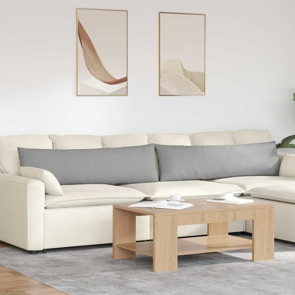 Blazine za kavč 2 kos blago Oblačno siva 145 x 40 cm - slika 1