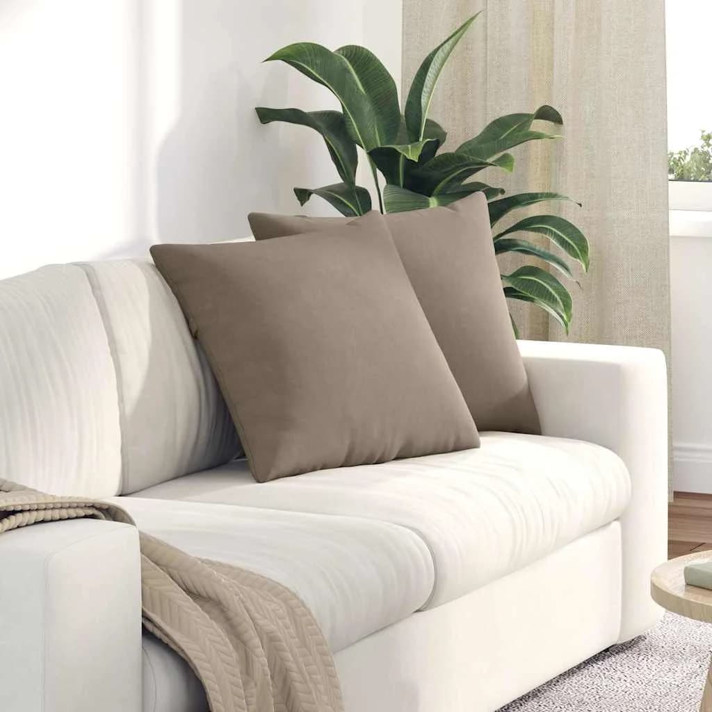 Blazine za kavč 2 pcs Taupe 50 x 50 cm blago - slika 1