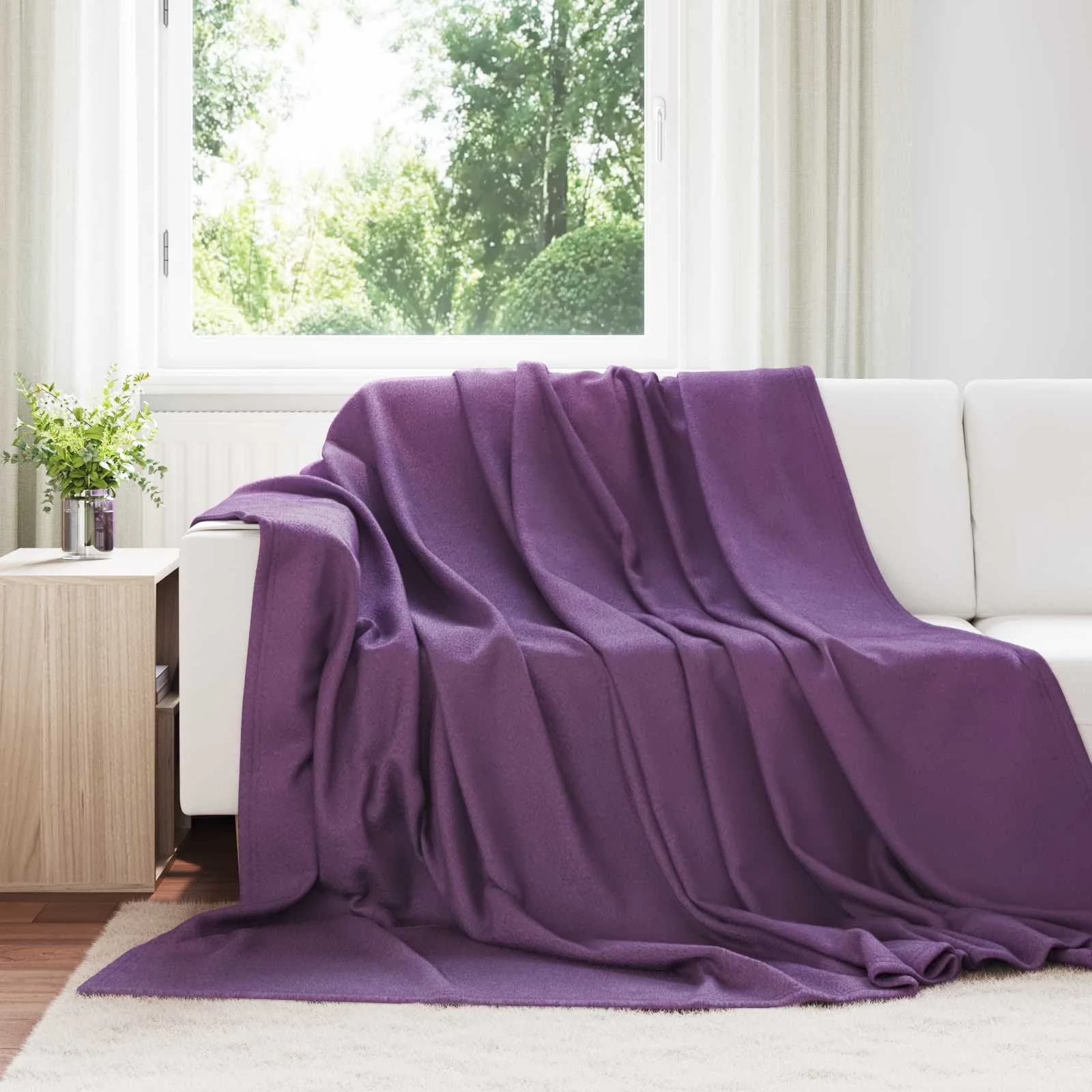Odeja Vijolična 270 x 240 cm Flis - slika 1