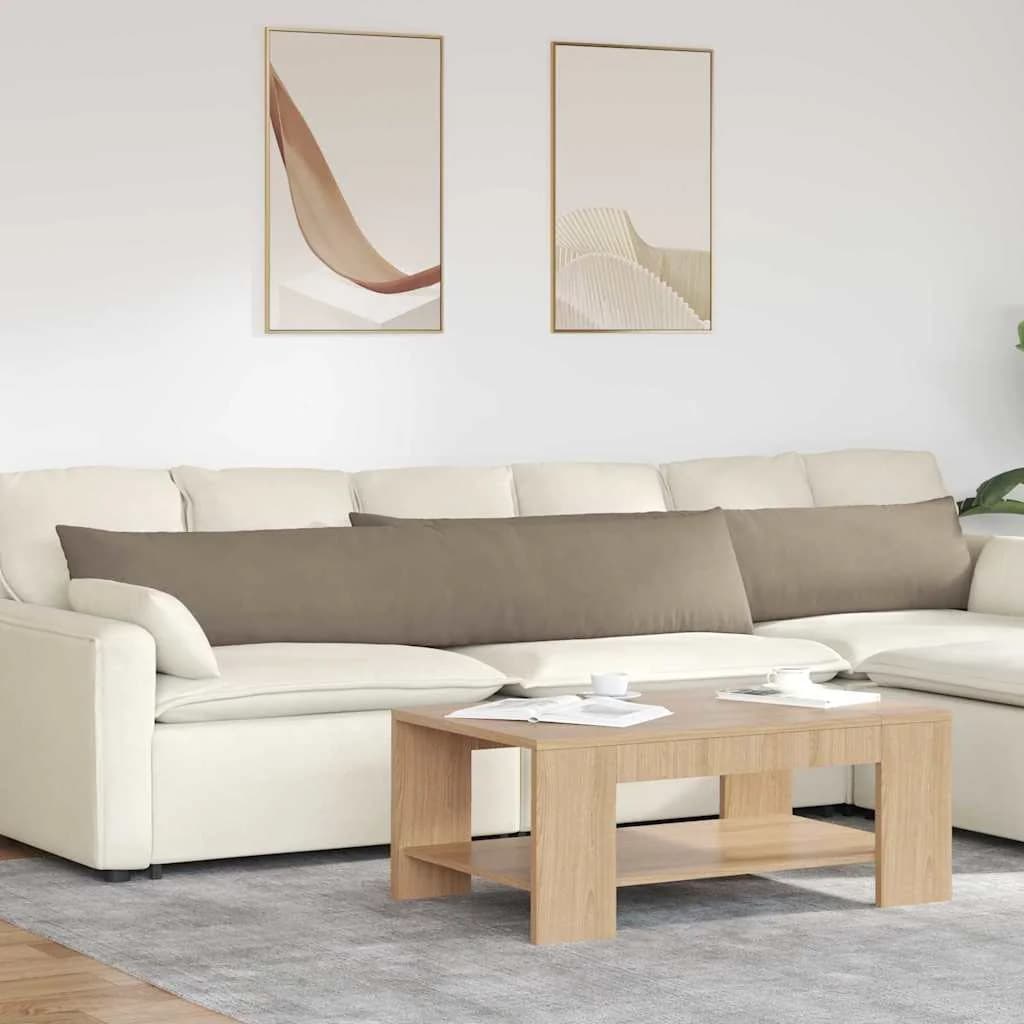 Blazine za kavč 2 pcs Taupe 200 x 40 cm blago - slika 1