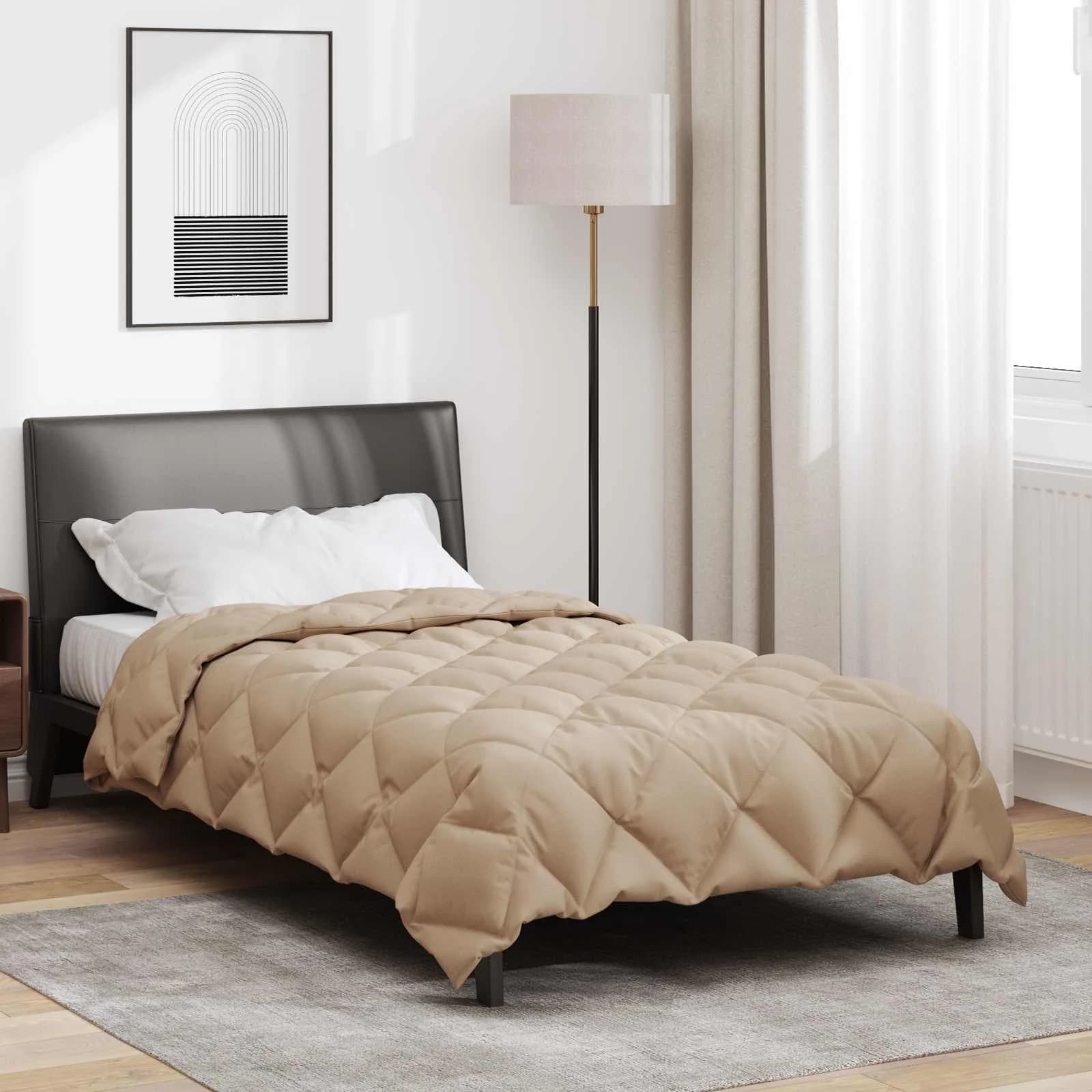 Zimska posteljnina 135 x 200 cm 450 gsm Taupe - slika 1