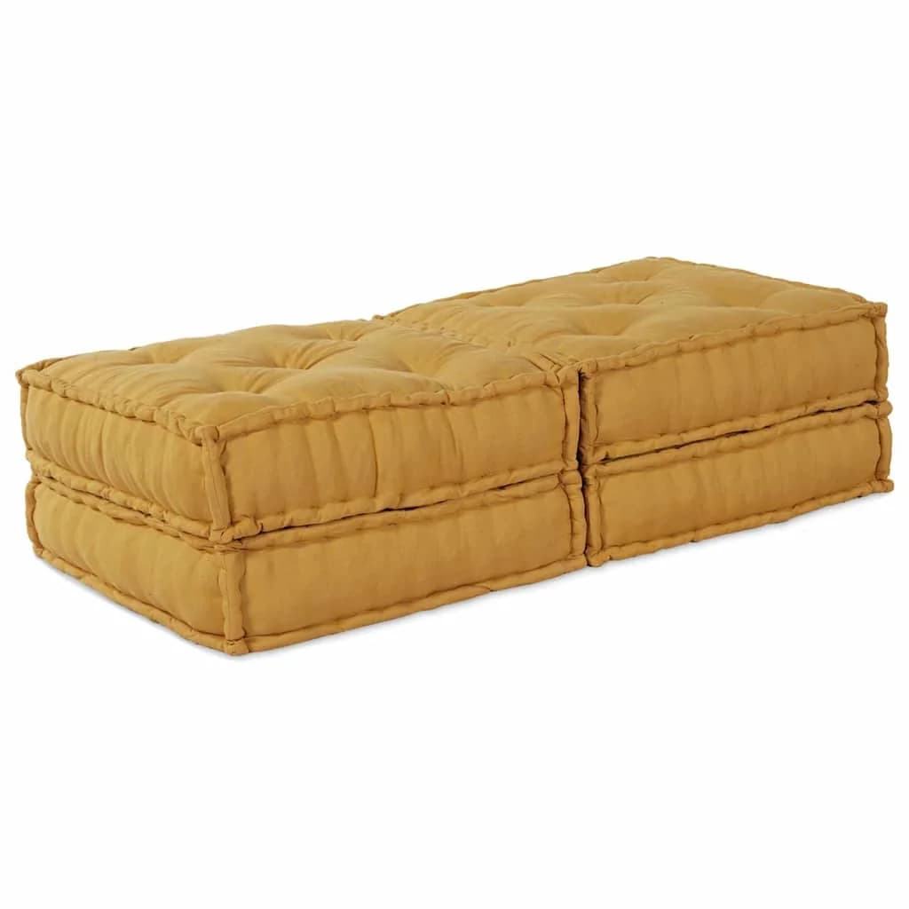 Modularna sedežna enota 2 kos Blago Rumena 140 x 70 x 36 cm - slika 1