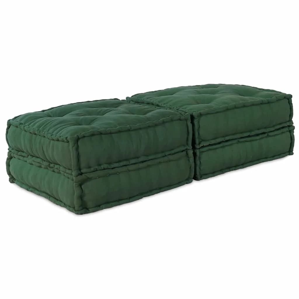 Modularna sedežna enota 2 kos Blago Zelena 140 x 70 x 36 cm - slika 1