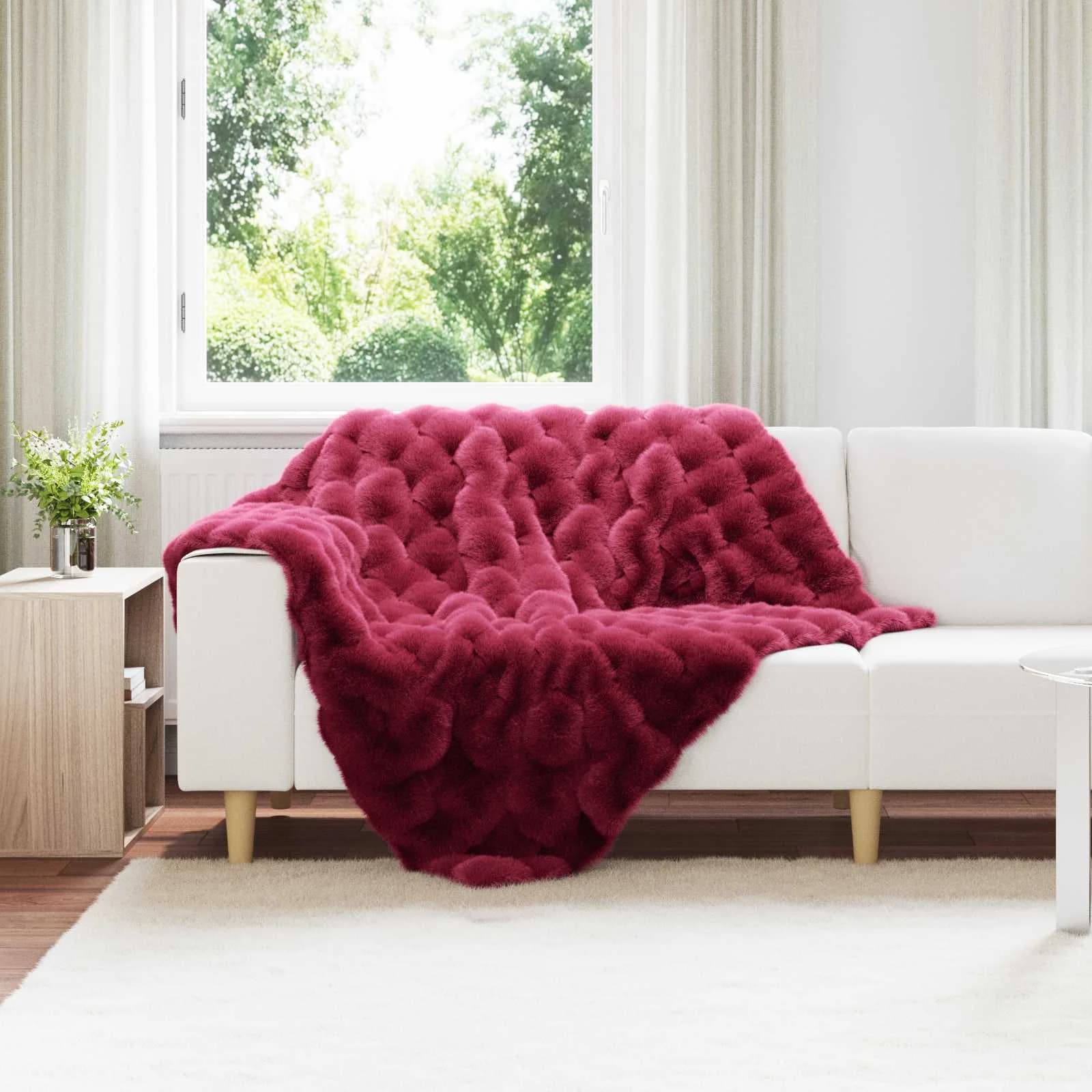 Protizdrsna odeja iz umetnega zajčjega krzna Olite 130 x 150 cm - slika 1