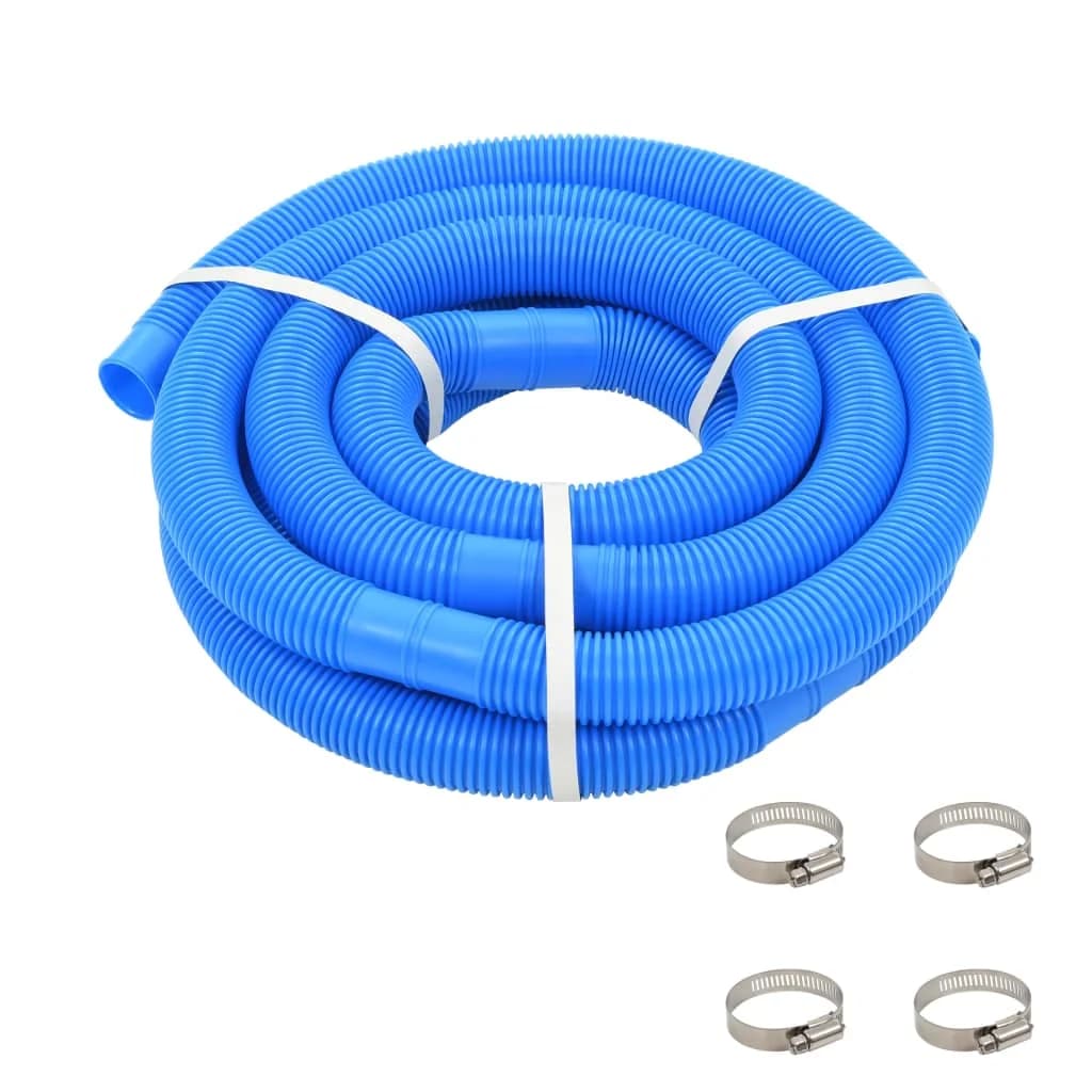 Cev za bazen z objemkami 38 mm 6 m modra - slika 1