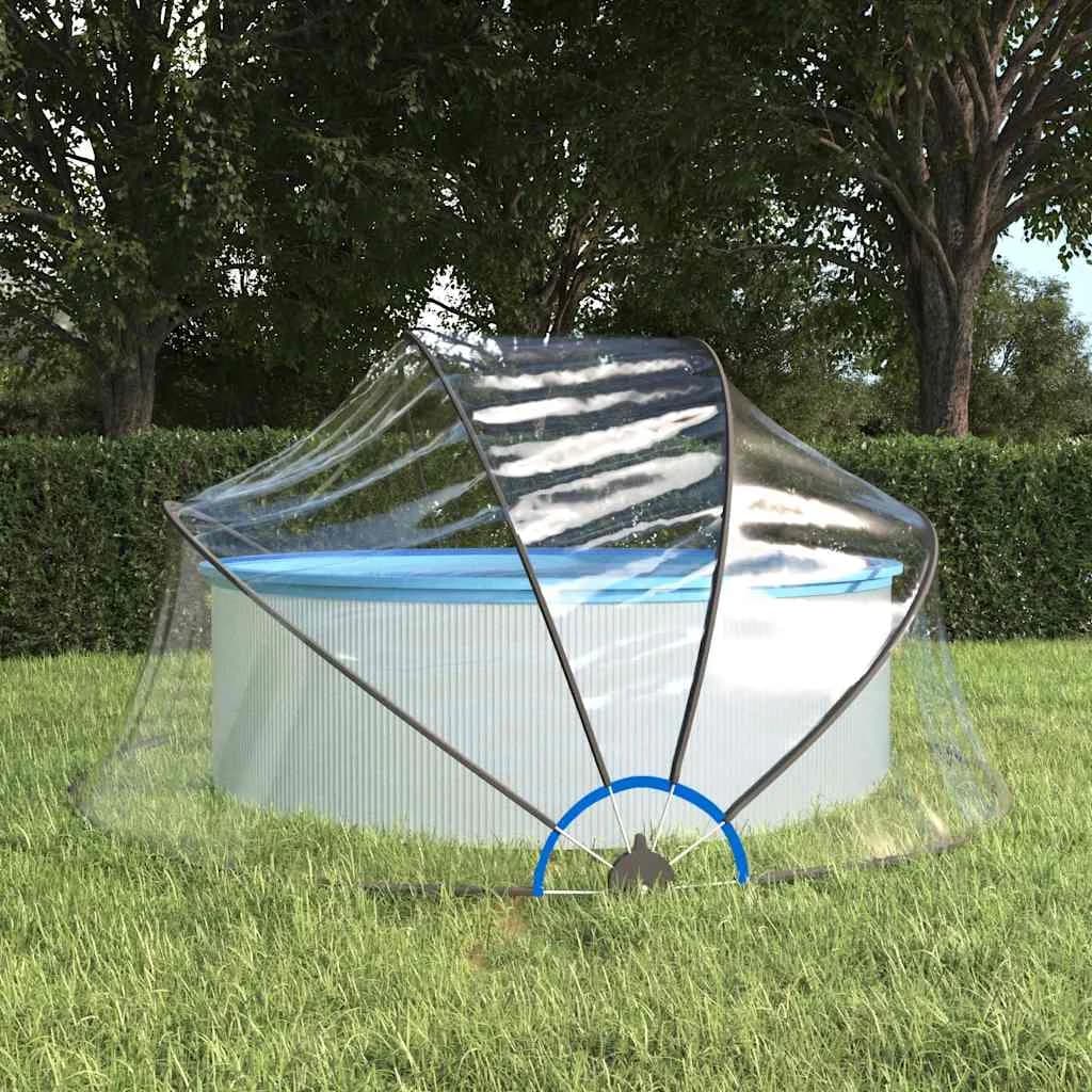 Kupola za bazen okrogla 315x158 cm PVC - slika 1