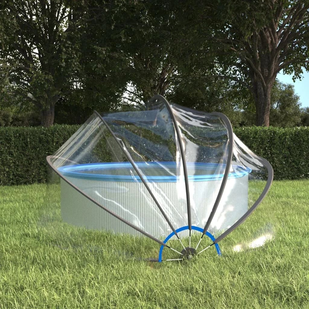 Kupola za bazen okrogla 376x188 cm PVC - slika 1