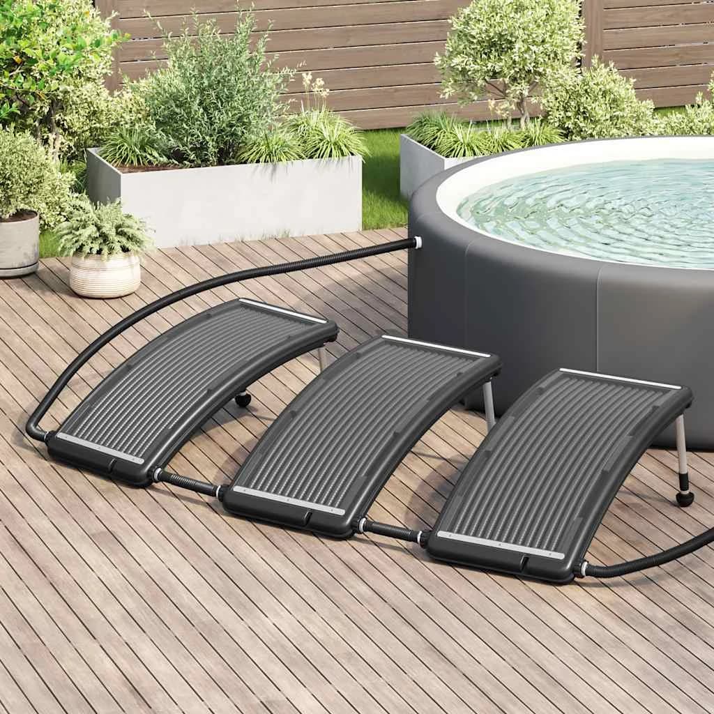 Zaobljen solarni grelni panel za bazen 3 kosi 110x65 cm - slika 1
