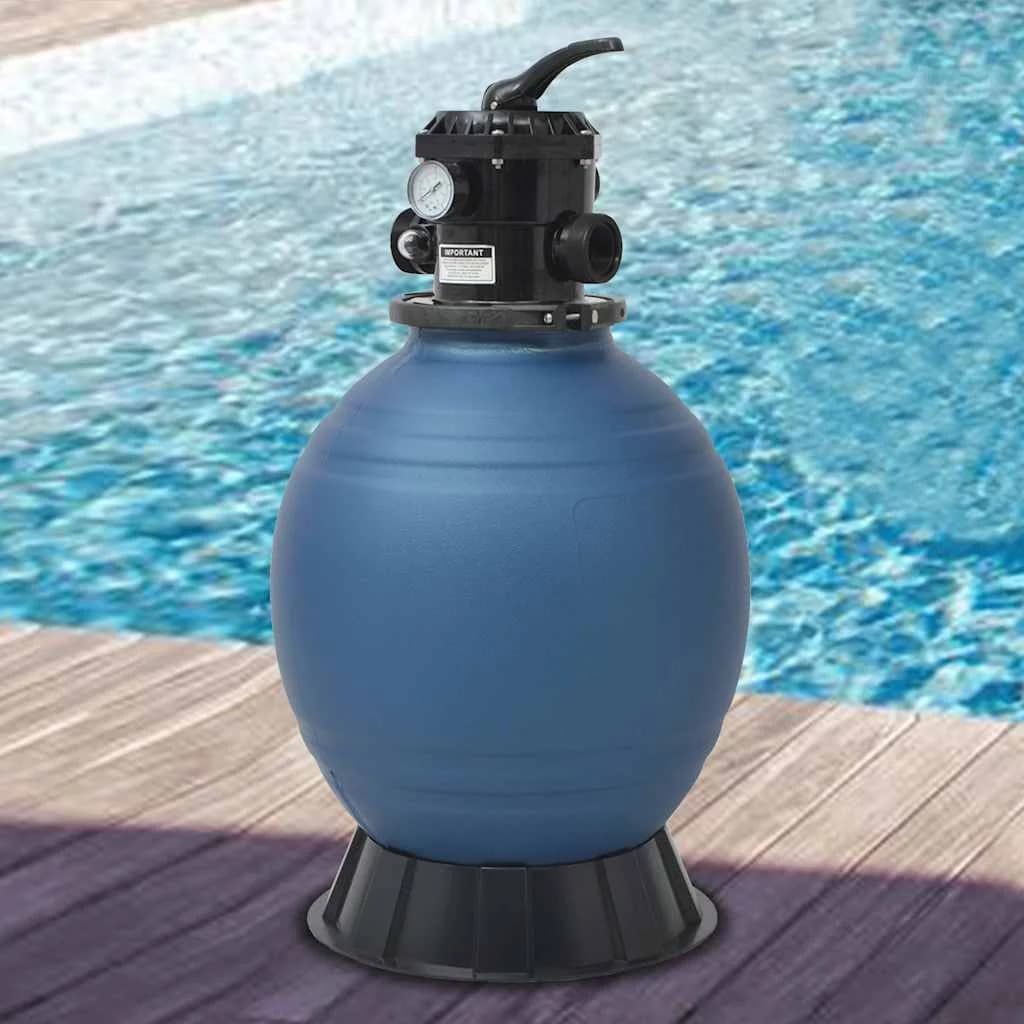 Bazenski peščeni filter s 6-pozicijskim ventilom moder 460 mm - slika 1