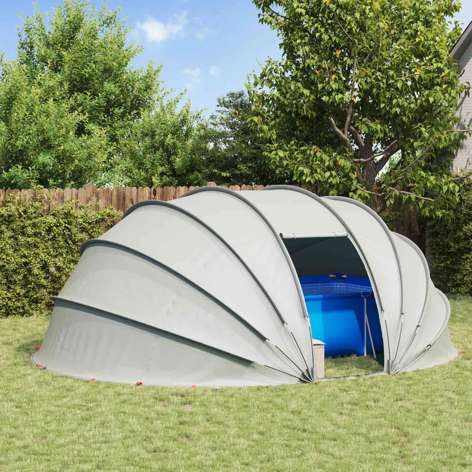 Bazenski šotor dome Siva 538 x 440 x 204 cm - slika 1