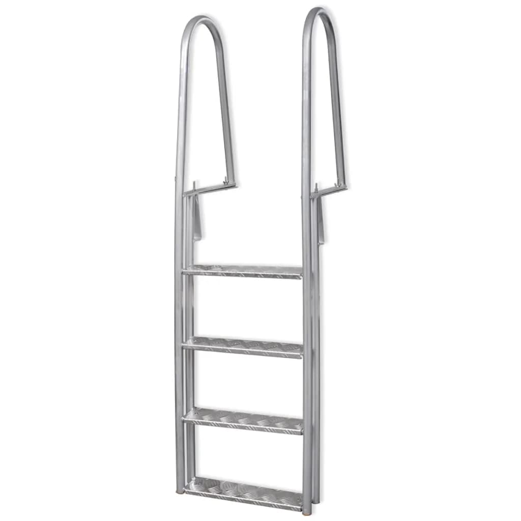 Lestev za bazen s 4 stopnicami aluminij 167 cm - slika 1